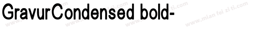 GravurCondensed bold字体转换